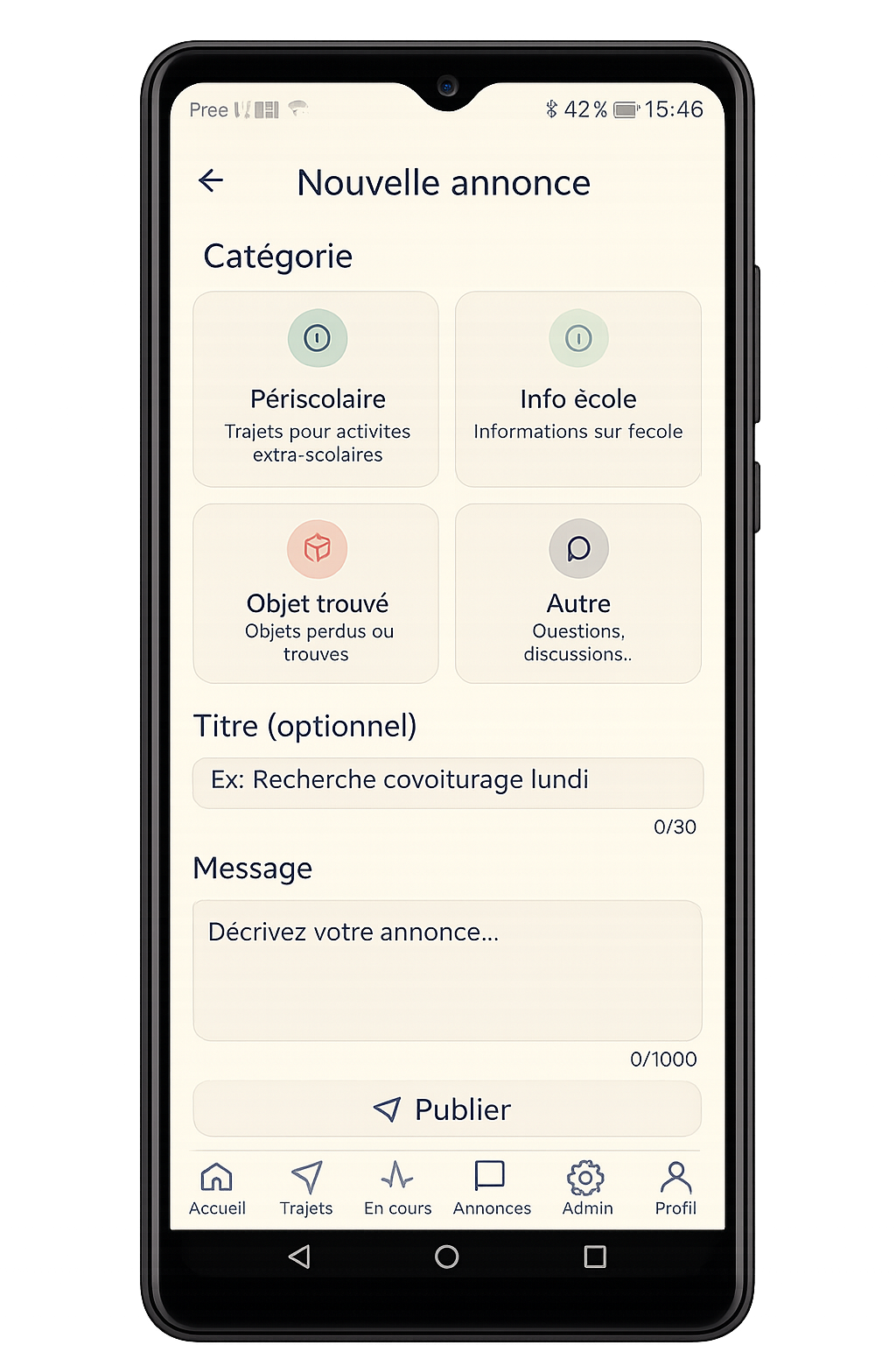 Liste des annonces